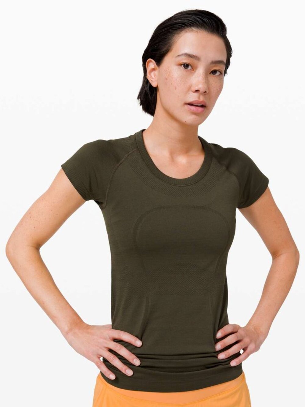 Lululemon Swiftly Tech Short Sleeve Crew Dark Olive Size 4 - Picture 3 of 6